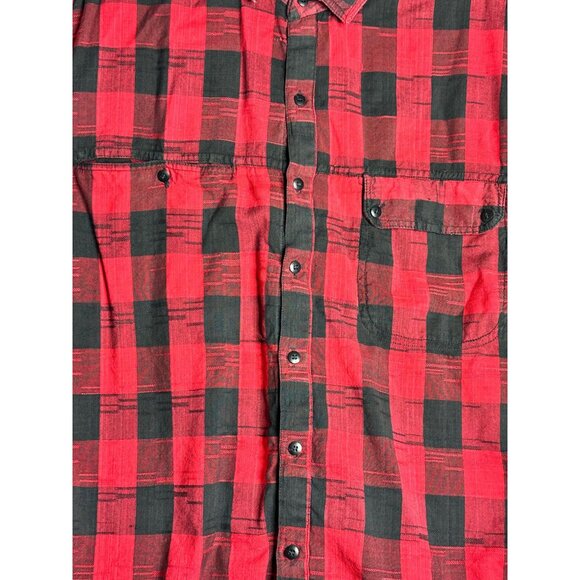 Vintage Goouch L/S Red Plaid Button Down Shirt Mens Large - Picture 2 of 5